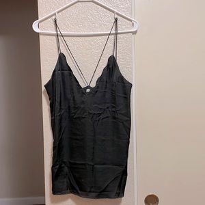 Free people black satin tank